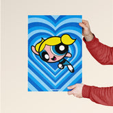 Bubbles Powerpuff Girls Blue Heart Poster